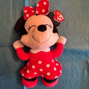 Disney Ty Beanie Babies Minnie Mouse NWT Wearing Red &  White Polkadot Dress 8”